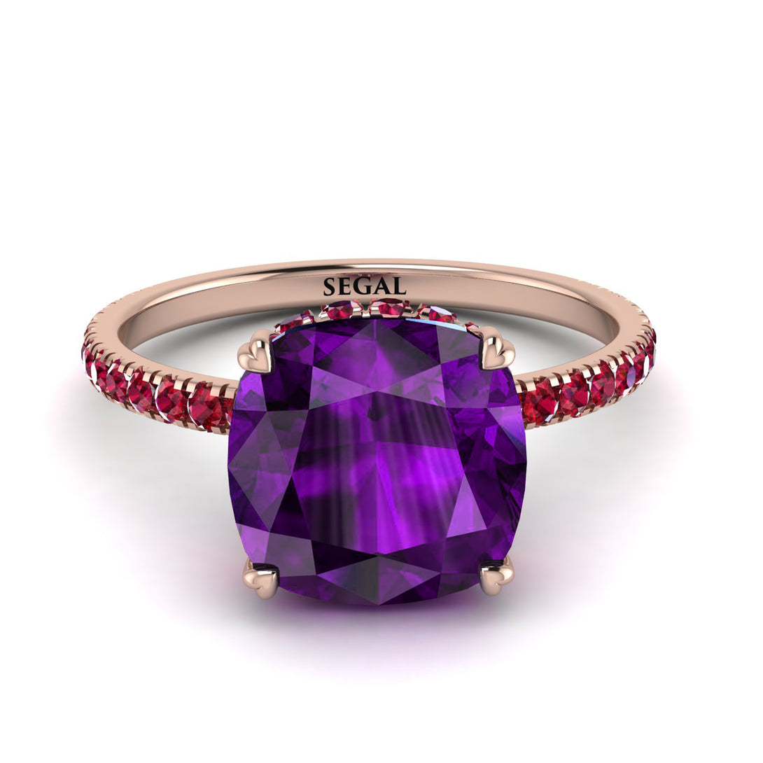 Cushion Hidden Amethyst Ring - Nova No. 311