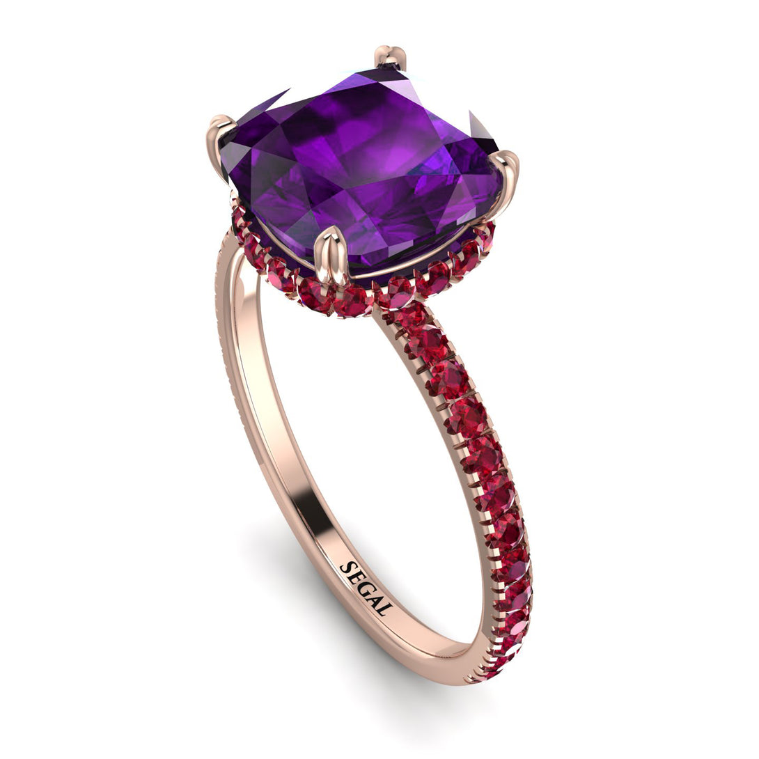Cushion Hidden Amethyst Ring - Nova No. 311