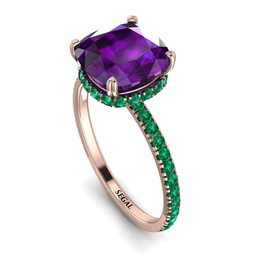 Cushion Hidden Amethyst Ring - Nova No. 305