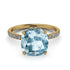 Cushion Hidden Aquamarine Ring - Nova No. 401