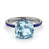 Cushion Hidden Aquamarine Ring - Nova No. 415
