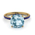 Cushion Hidden Aquamarine Ring - Nova No. 413
