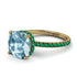 Cushion Hidden Aquamarine Ring - Nova No. 404