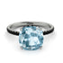 Cushion Hidden Aquamarine Ring - Nova No. 409