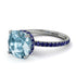 Cushion Hidden Aquamarine Ring - Nova No. 415