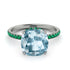 Cushion Hidden Aquamarine Ring - Nova No. 406