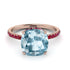 Cushion Hidden Aquamarine Ring - Nova No. 411