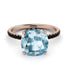Cushion Hidden Aquamarine Ring - Nova No. 408