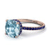 Cushion Hidden Aquamarine Ring - Nova No. 414
