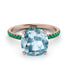 Cushion Hidden Aquamarine Ring - Nova No. 405