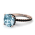Cushion Hidden Aquamarine Ring - Nova No. 408