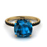 Cushion Hidden Blue Topaz Ring - Nova No. 507 image 2