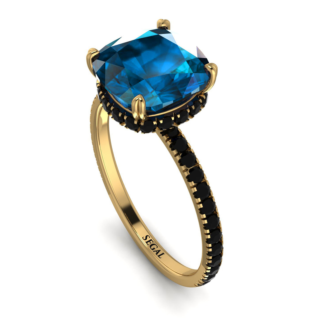 Cushion Hidden Blue Topaz Ring - Nova No. 507