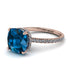 Cushion Hidden Blue Topaz Ring - Nova No. 502 image 1