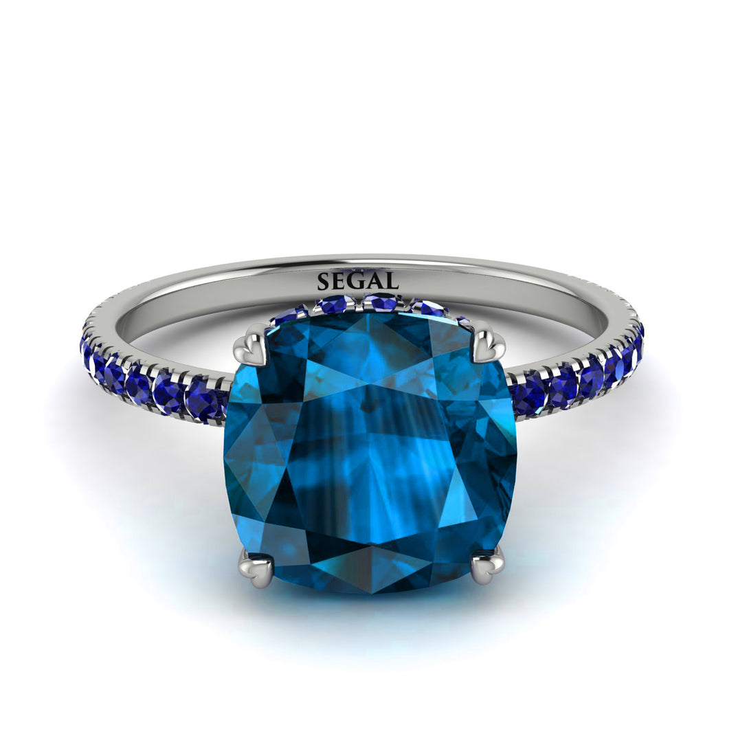 Cushion Hidden Blue Topaz Ring - Nova No. 515