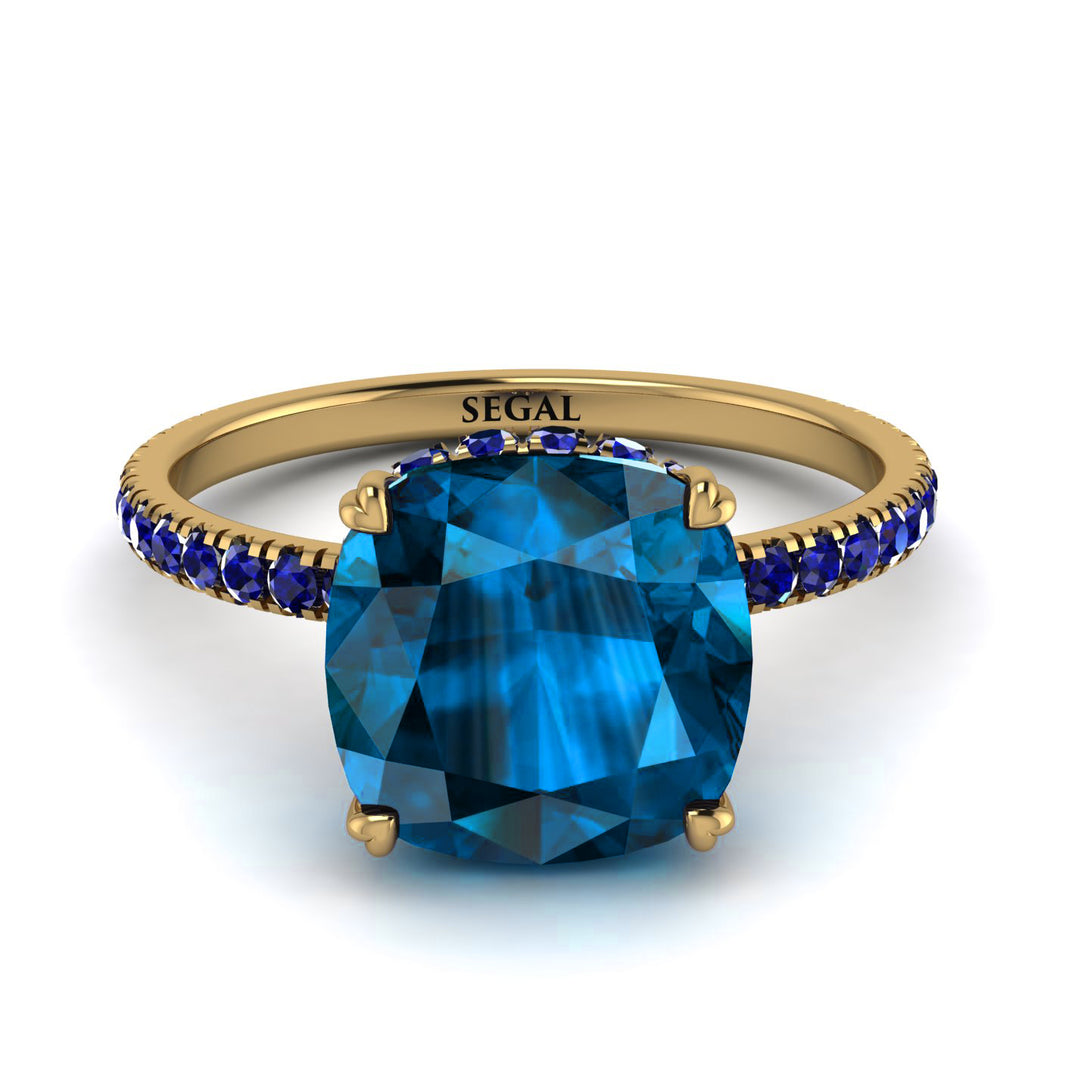 Cushion Hidden Blue Topaz Ring - Nova No. 513
