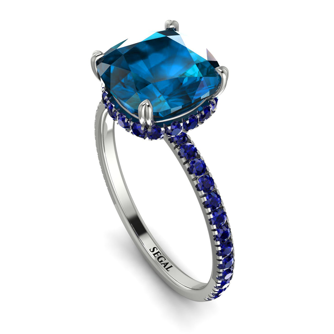 Cushion Hidden Blue Topaz Ring - Nova No. 515