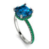 Cushion Hidden Blue Topaz Ring - Nova No. 506