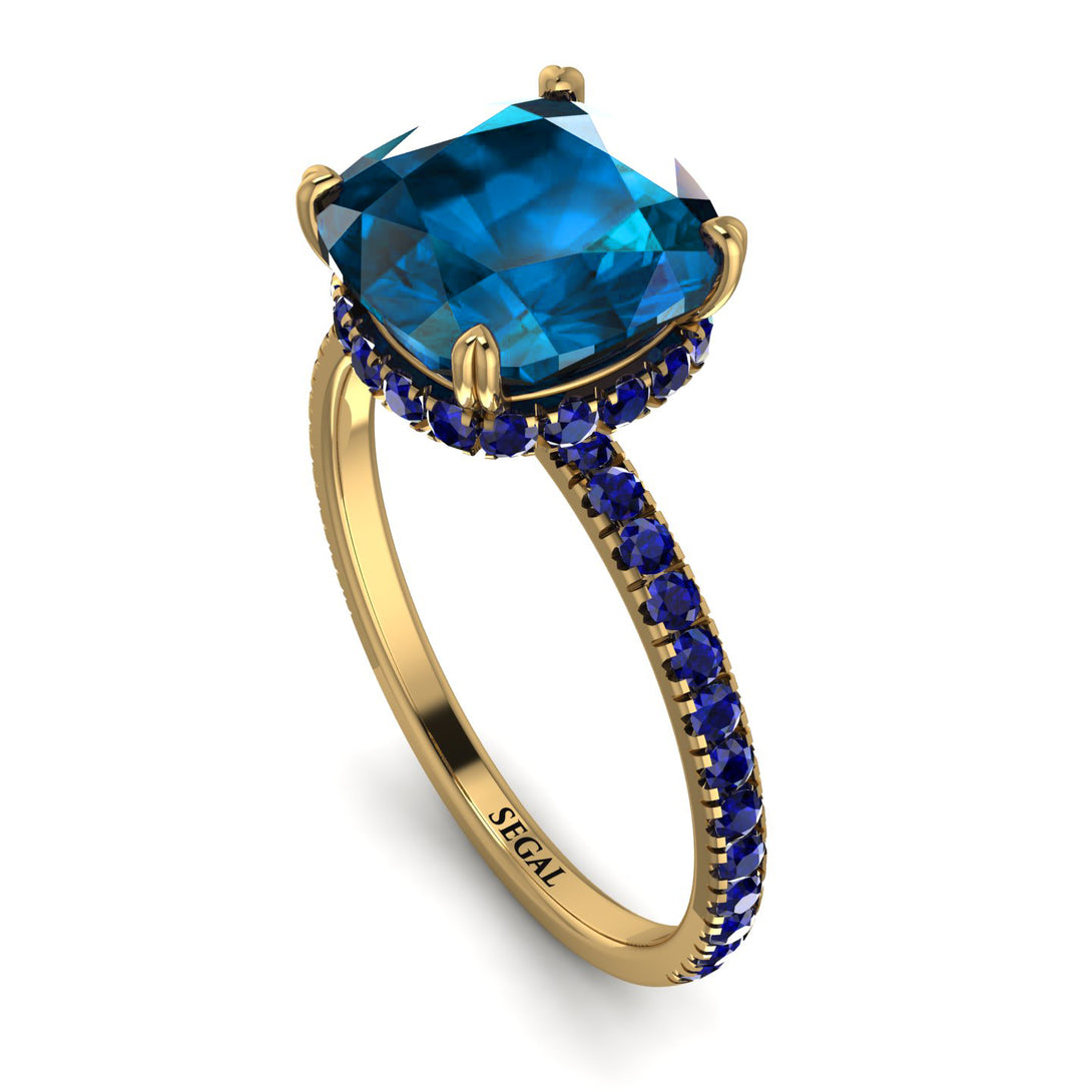 Cushion Hidden Blue Topaz Ring - Nova No. 513