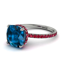 Cushion Hidden Blue Topaz Ring - Nova No. 512 image 1