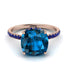 Cushion Hidden Blue Topaz Ring - Nova No. 514 image 2