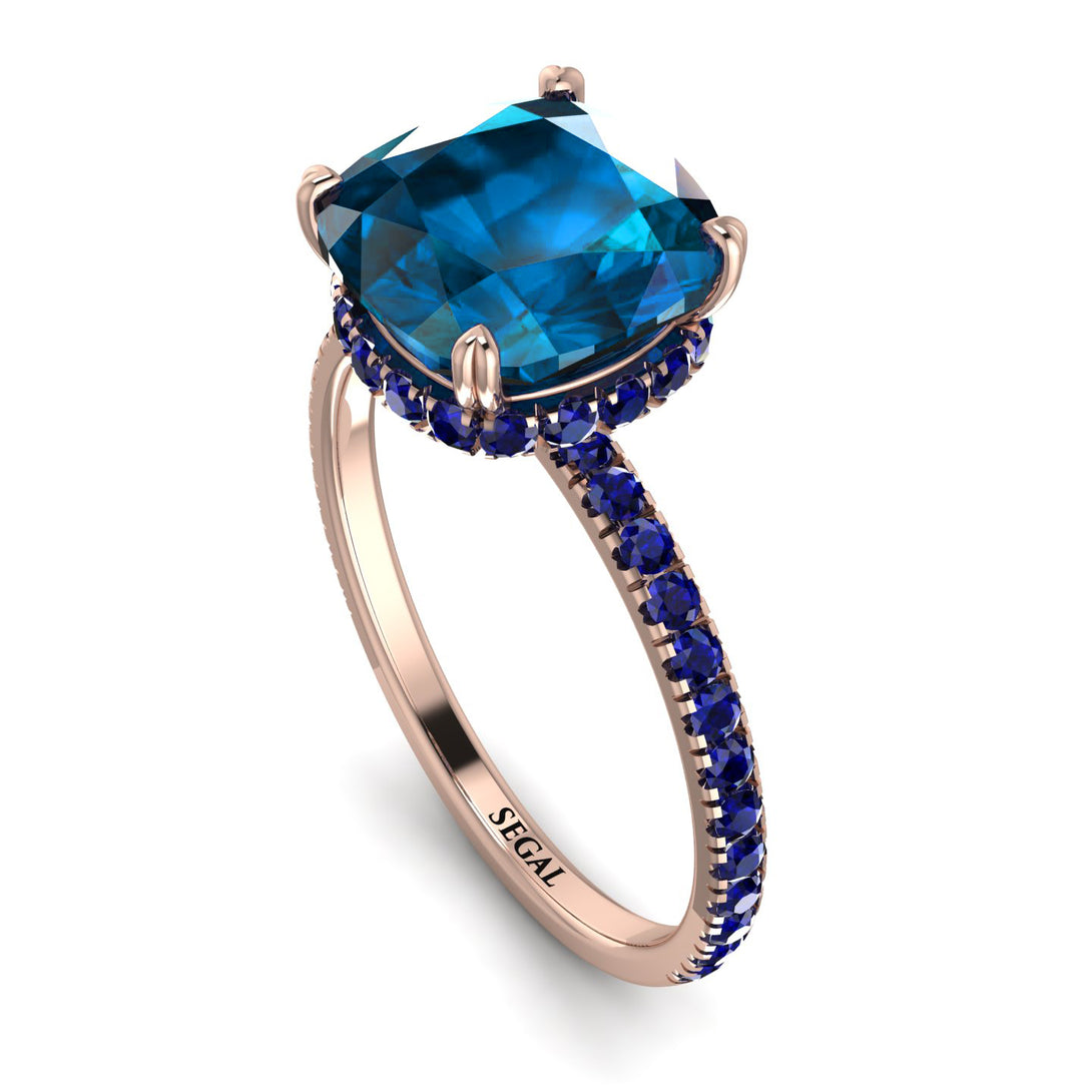 Cushion Hidden Blue Topaz Ring - Nova No. 514