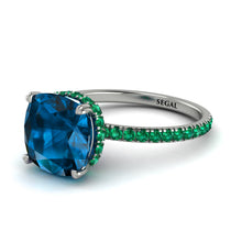 Cushion Hidden Blue Topaz Ring - Nova No. 506 image 1