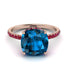 Cushion Hidden Blue Topaz Ring - Nova No. 511 image 2