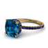 Cushion Hidden Blue Topaz Ring - Nova No. 513