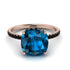 Cushion Hidden Blue Topaz Ring - Nova No. 508 image 2
