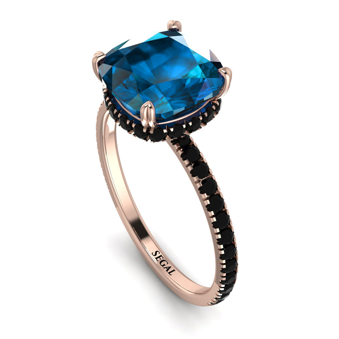 Cushion Hidden Blue Topaz Ring - Nova No. 508