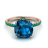 Cushion Hidden Blue Topaz Ring - Nova No. 505