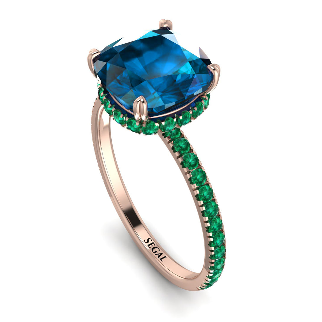 Cushion Hidden Blue Topaz Ring - Nova No. 505