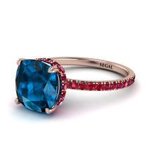 Cushion Hidden Blue Topaz Ring - Nova No. 511 image 1
