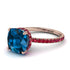Cushion Hidden Blue Topaz Ring - Nova No. 511