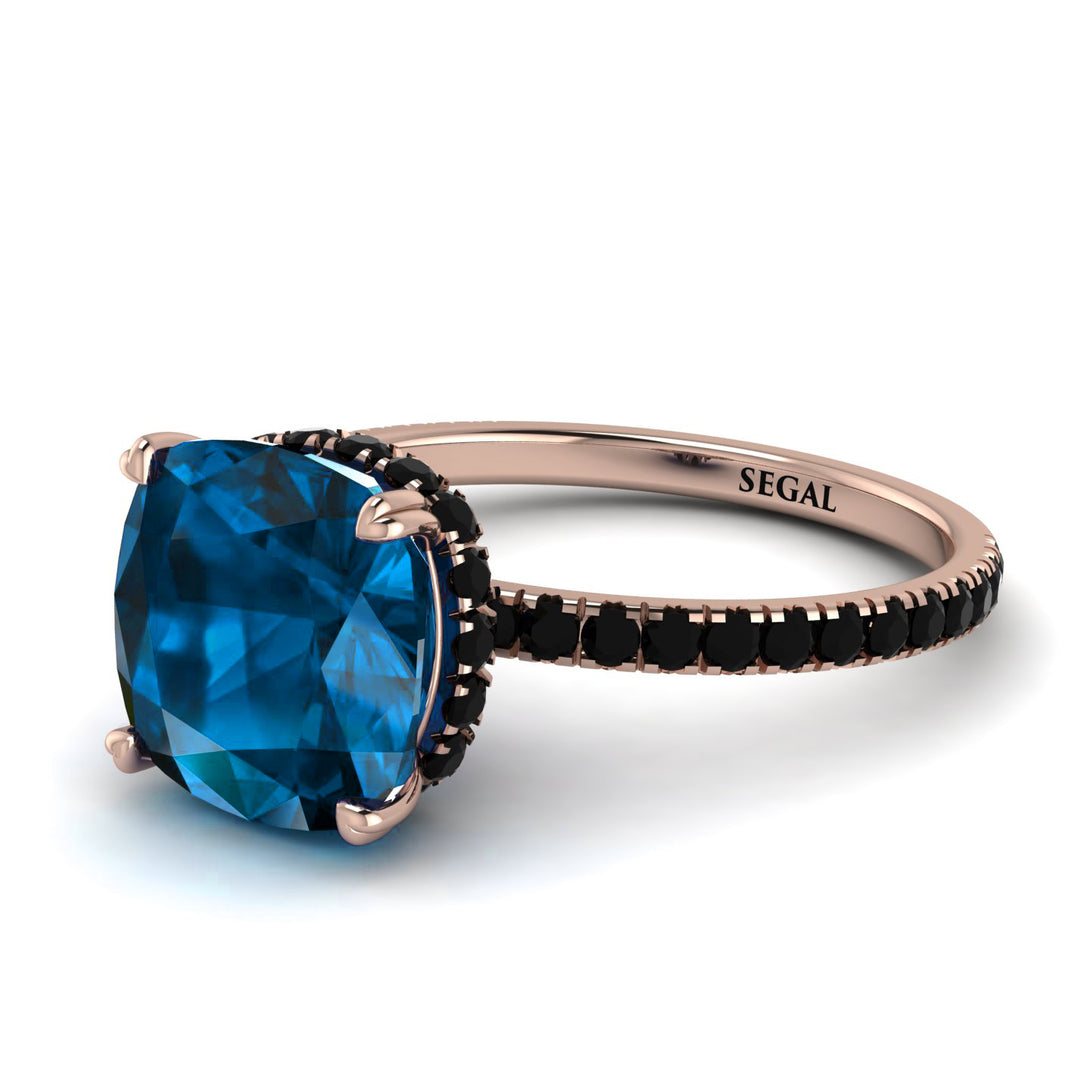 Cushion Hidden Blue Topaz Ring - Nova No. 508