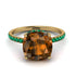 Cushion Hidden Brown Diamond Ring - Nova No. 1104