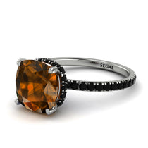 Cushion Hidden Brown Diamond Ring - Nova No. 1109 image 1