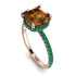 Cushion Hidden Brown Diamond Ring - Nova No. 1105