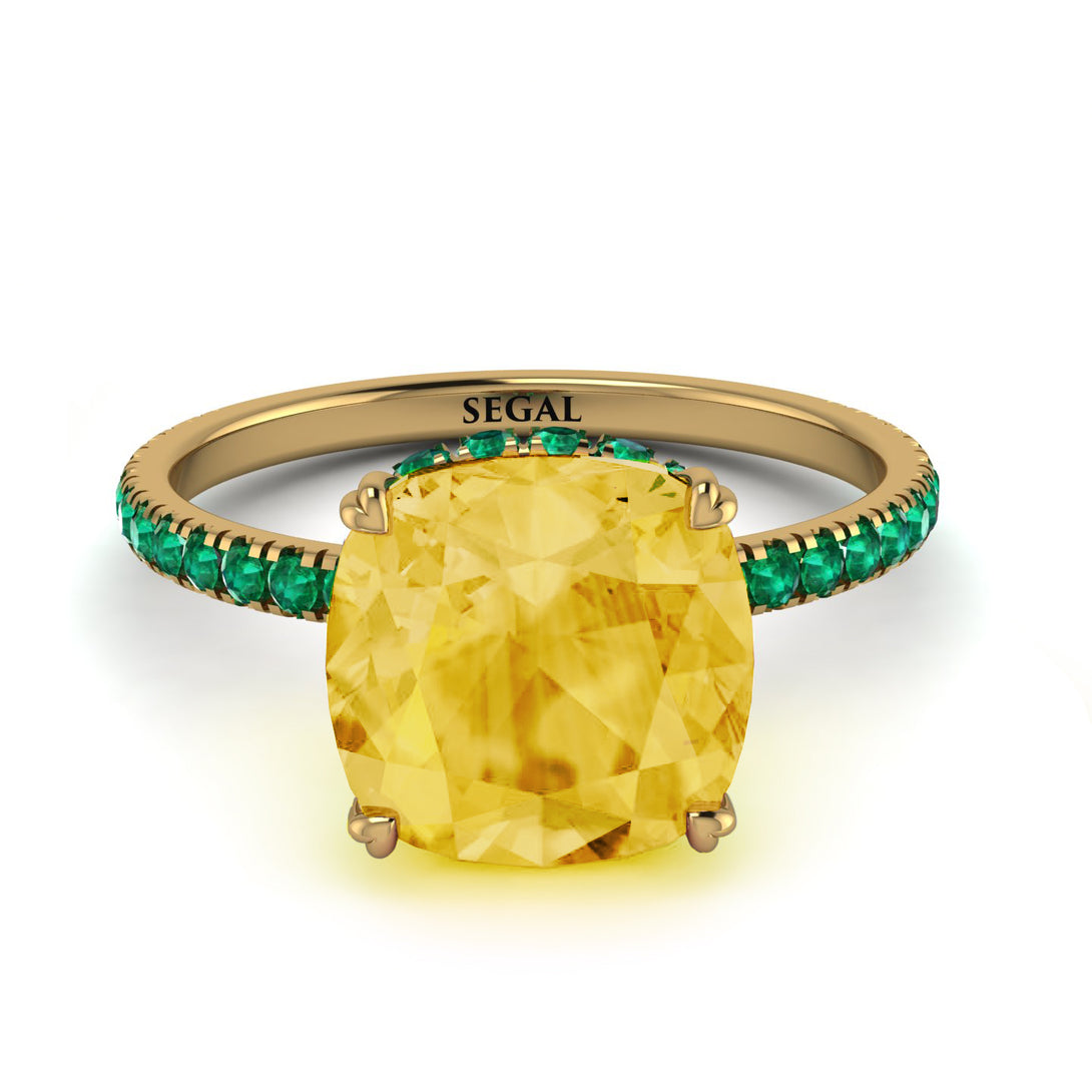 Cushion Hidden Citrine Ring - Nova No. 604