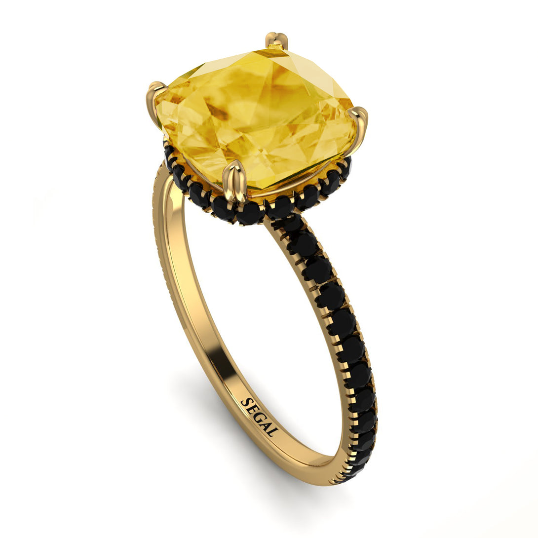 Cushion Hidden Citrine Ring - Nova No. 607