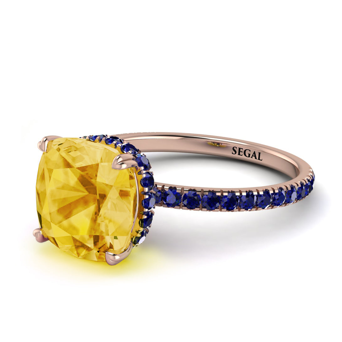 Cushion Hidden Citrine Ring - Nova No. 614