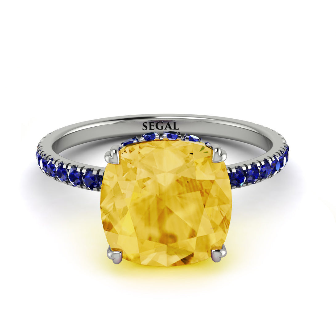 Cushion Hidden Citrine Ring - Nova No. 615