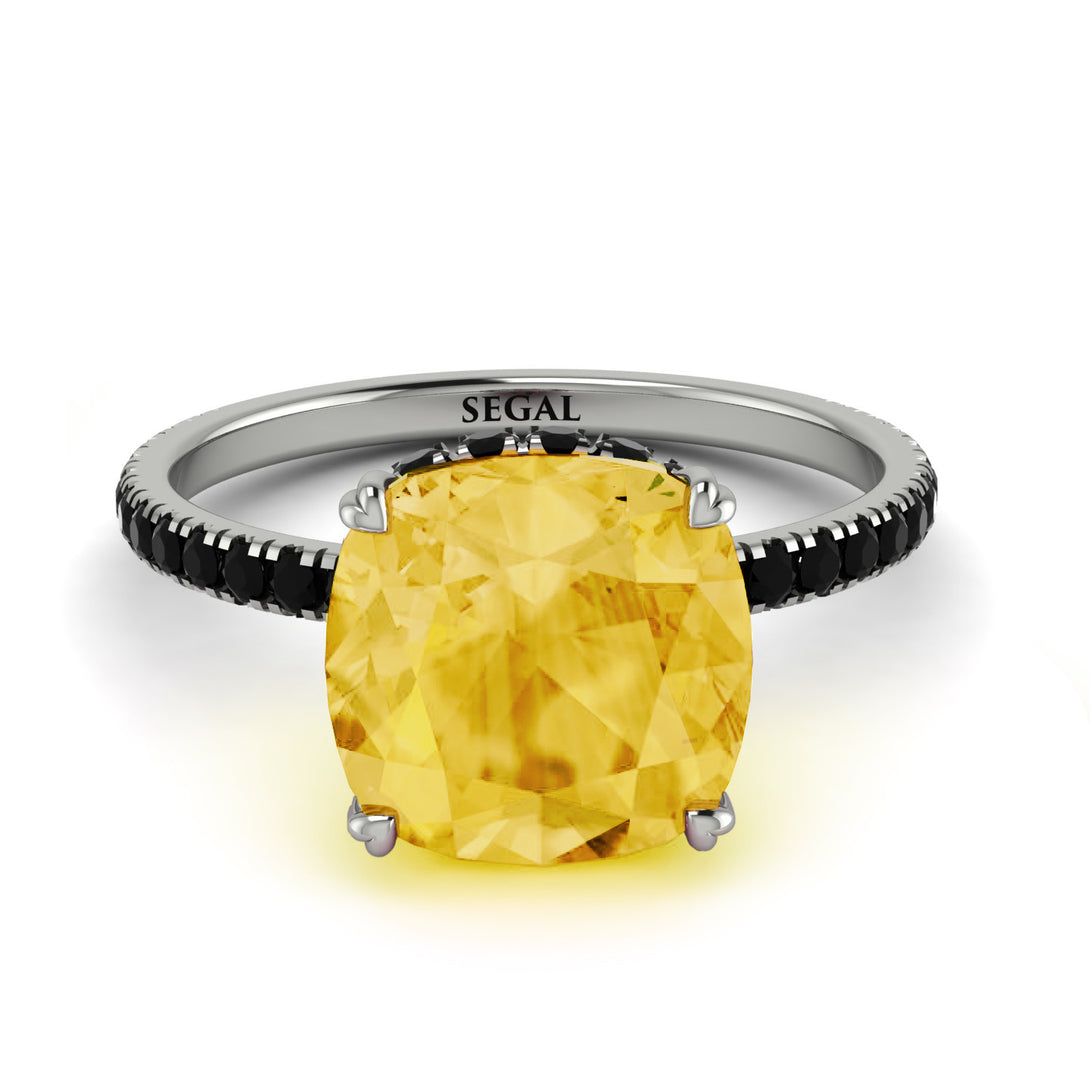Cushion Hidden Citrine Ring - Nova No. 609