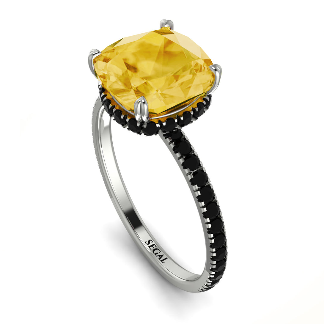 Cushion Hidden Citrine Ring - Nova No. 609