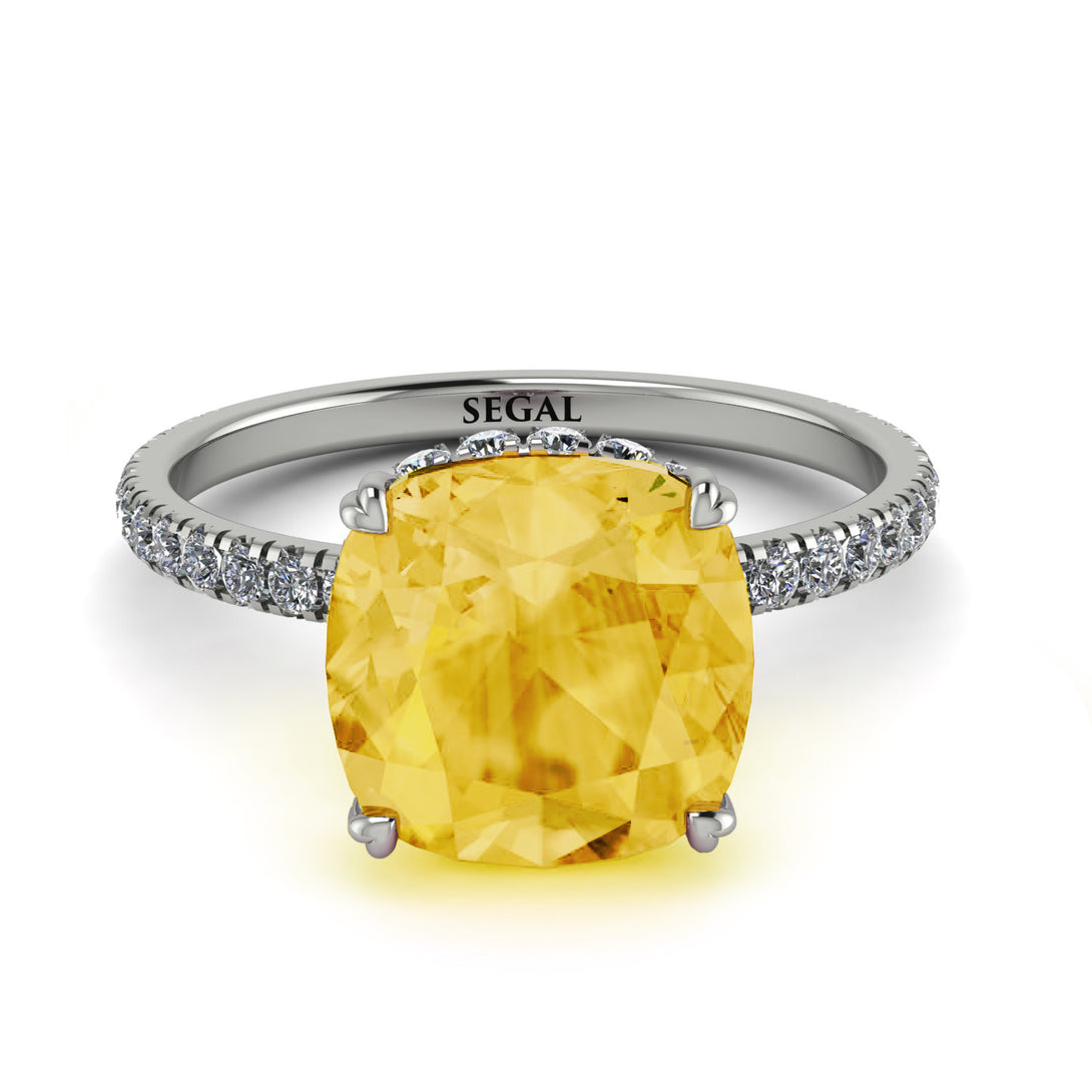 Cushion Hidden Citrine Ring - Nova No. 603
