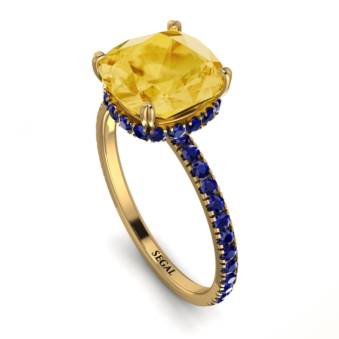 Cushion Hidden Citrine Ring - Nova No. 613