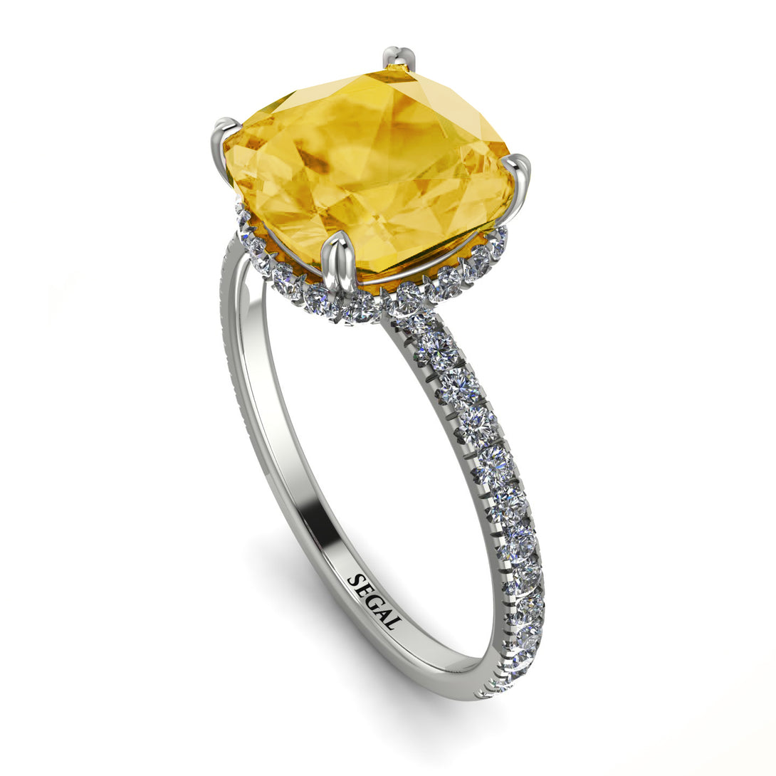 Cushion Hidden Citrine Ring - Nova No. 603