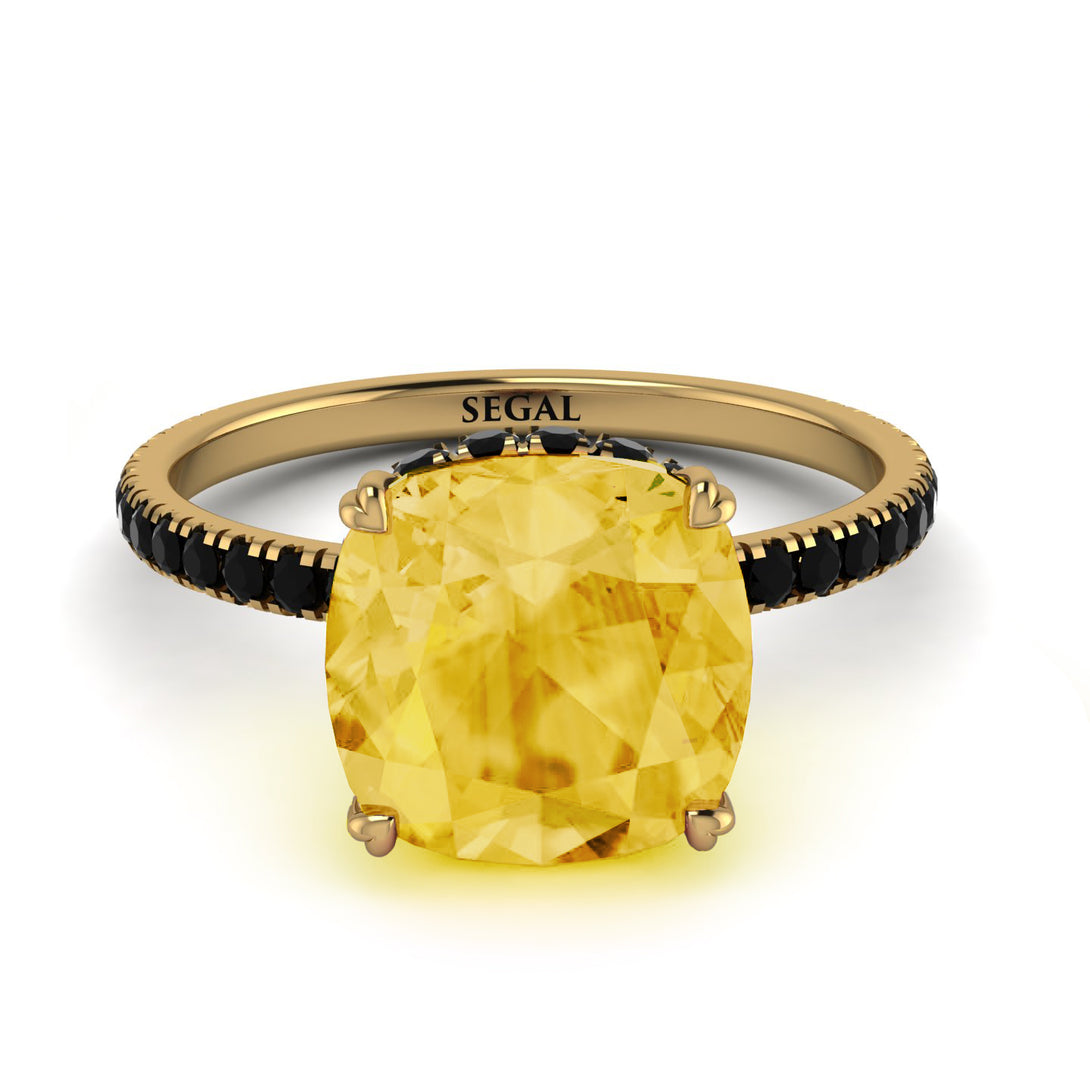 Cushion Hidden Citrine Ring - Nova No. 607