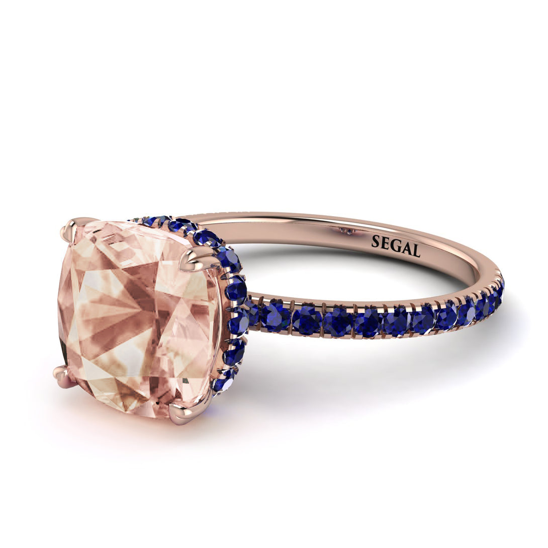Cushion Hidden Morganite Ring - Nova No. 914